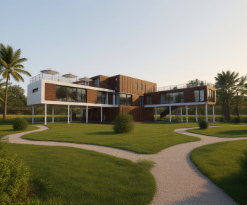 Modern Appearance Of Commercial Building-ID:203356986