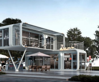 Modern Appearance Of Commercial Building-ID:456907996