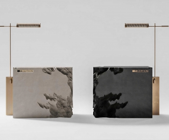 Wabi-sabi Style Reception Desk-ID:711824894