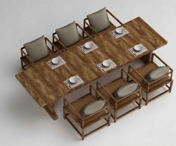 Chinese Style Dining Table And Chairs-ID:298129087