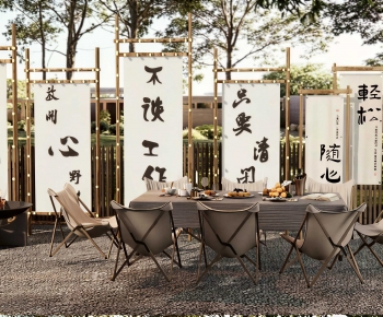New Chinese Style Outdoor Tables And Chairs-ID:733294012