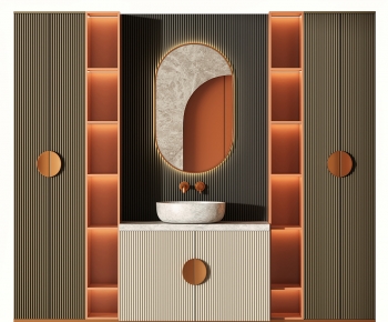 Modern Bathroom Cabinet-ID:100510164