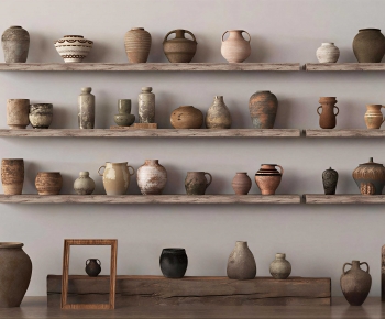 Wabi-sabi Style Clay Pot-ID:155494937
