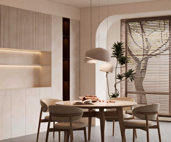 Wabi-sabi Style Dining Room-ID:615533119