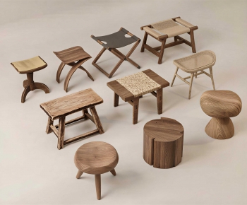 Wabi-sabi Style Stool-ID:269757037