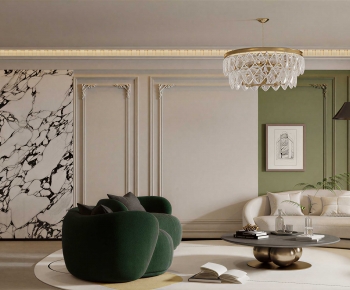 French Style A Living Room-ID:697822094