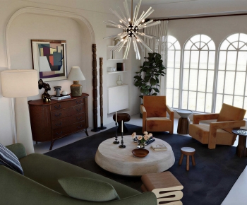 French Style A Living Room-ID:485275033