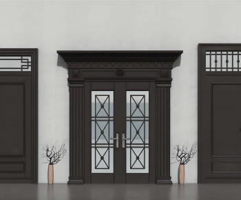 New Chinese Style Double Door-ID:136887071