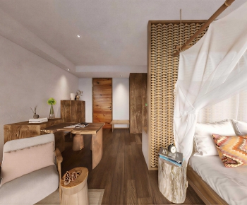Wabi-sabi Style Bedroom-ID:711945068