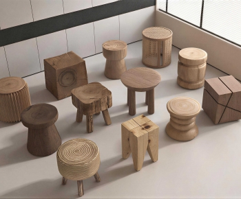 Wabi-sabi Style Stool-ID:376275068