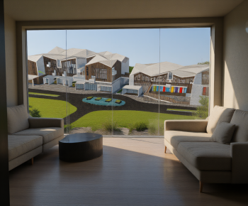Modern A Living Room-ID:554100991