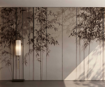 New Chinese Style TV Wall-ID:759051089