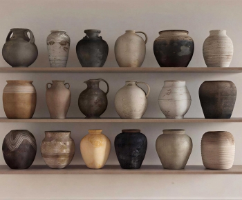 Wabi-sabi Style Clay Pot-ID:369429118