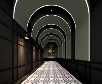 Retro Style Corridor-ID:855478053