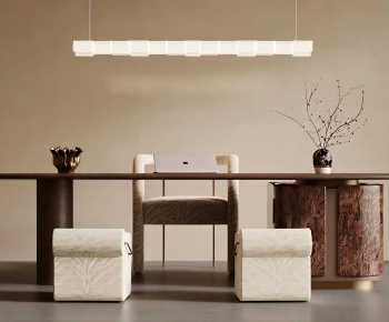Wabi-sabi Style Office Desk And Chair-ID:608272083
