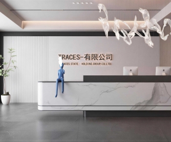 Modern Office Reception Desk-ID:600123881