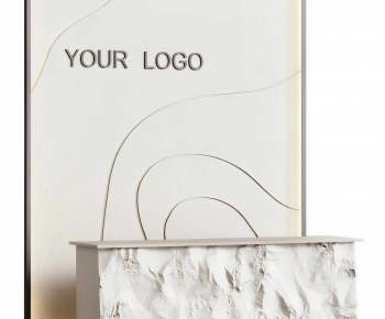Wabi-sabi Style Reception Desk-ID:259742986