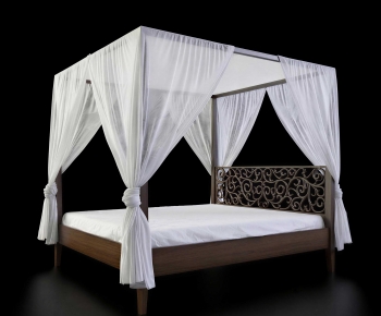 Southeast Asian Style Double Bed-ID:510225061
