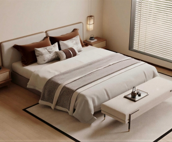 New Chinese Style Double Bed-ID:714692128