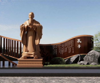 New Chinese Style Sculpture Sketch-ID:580740933
