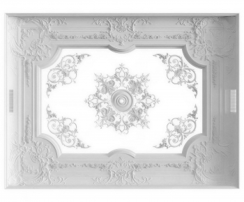 European Style Plaster Carved Top Plate-ID:916990043
