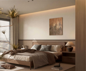 Wabi-sabi Style Bedroom-ID:457429891