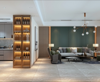 Modern A Living Room-ID:536756045