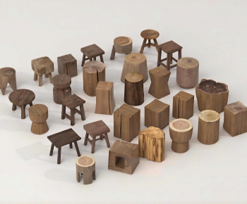 Wabi-sabi Style Stool-ID:413986923