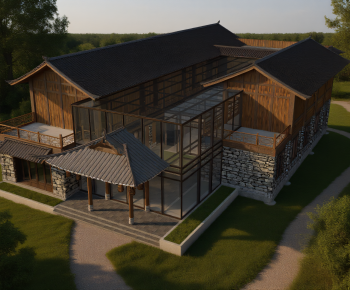 New Chinese Style Appearance Of Commercial Building-ID:422389578