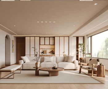 New Chinese Style A Living Room-ID:750965126