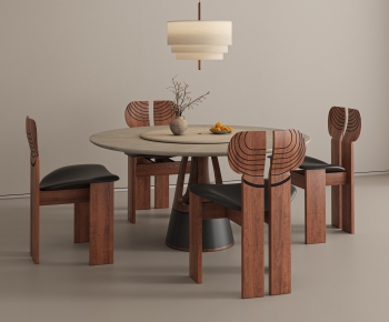 Wabi-sabi Style Dining Table And Chairs-ID:489146951