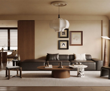 Wabi-sabi Style A Living Room-ID:909603129