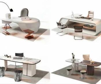 Modern Office Desk And Chair-ID:363480098