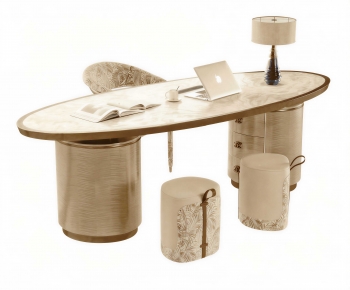 Modern Computer Desk And Chair-ID:524760017