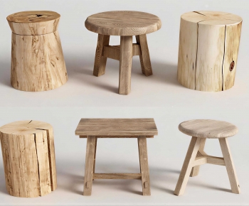 Wabi-sabi Style Stool-ID:588350066