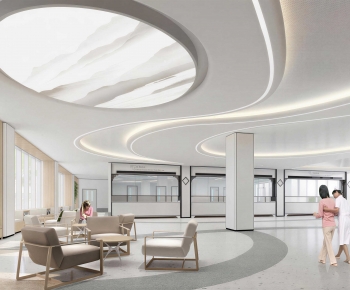 Modern Hospital Hall-ID:424444919