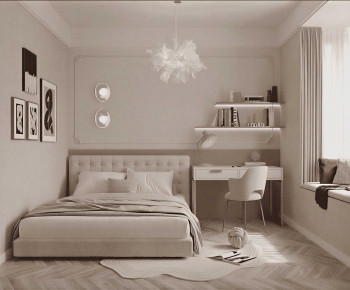 Wabi-sabi Style Bedroom-ID:956718962