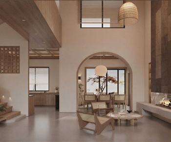 Wabi-sabi Style A Living Room-ID:550841099