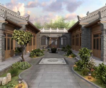 New Chinese Style Courtyard/landscape-ID:373289114