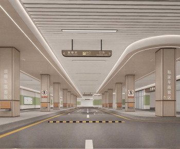 Modern Underground Parking Lot-ID:586699011