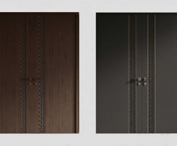 New Chinese Style Double Door-ID:731337072