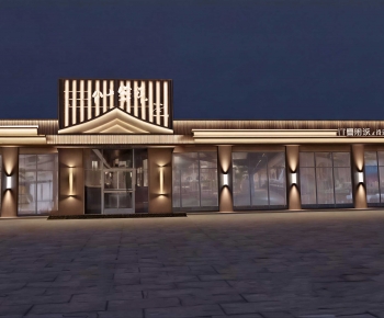 New Chinese Style Facade Element-ID:522125963