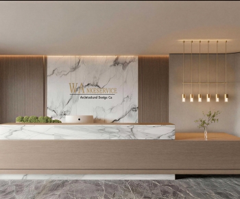 Modern Office Reception Desk-ID:722489129