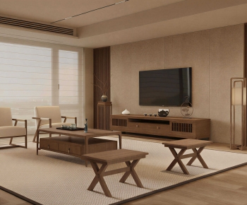 New Chinese Style A Living Room-ID:271995073
