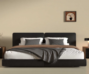 Modern Double Bed-ID:396359023