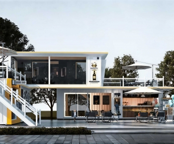 Industrial Style Appearance Of Commercial Building-ID:657409919