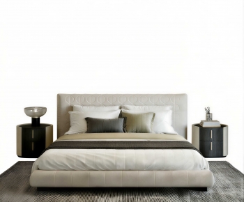 Modern Double Bed-ID:328421125
