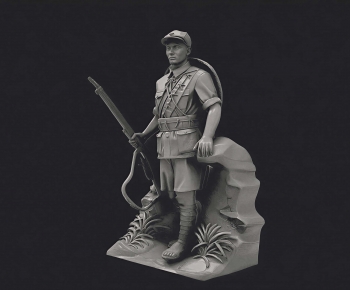 New Chinese Style Sculpture Sketch-ID:417352916