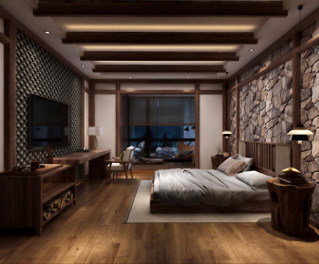 New Chinese Style Bedroom-ID:750300938
