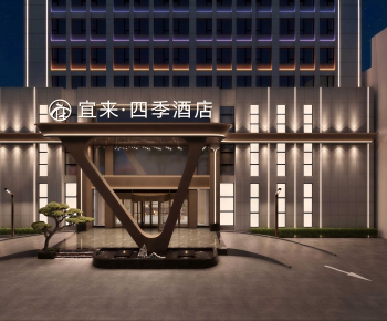 Modern Facade Element-ID:521450084